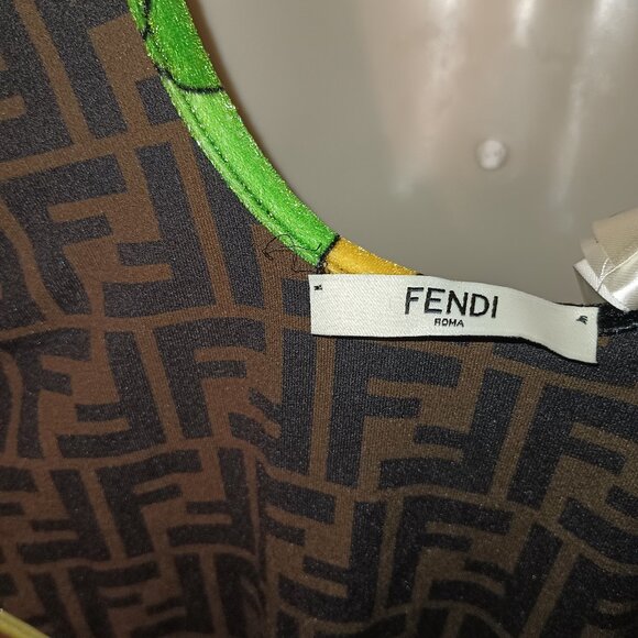 NEW Fendi Reversible Printed Stretch-chenille Swimsuit Dream Garden EU 46 US 10 - Picture 16 of 16